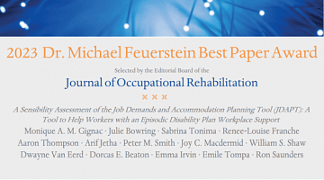 2023 Dr. Michael Feuerstein Best Paper Award Certificate