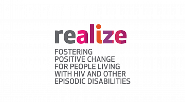 realize logo: fostering positive change for people living with HIV and other episodic disabilities