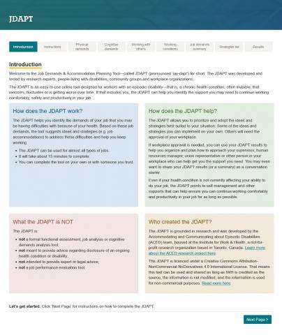 screenshot of jdapt tool